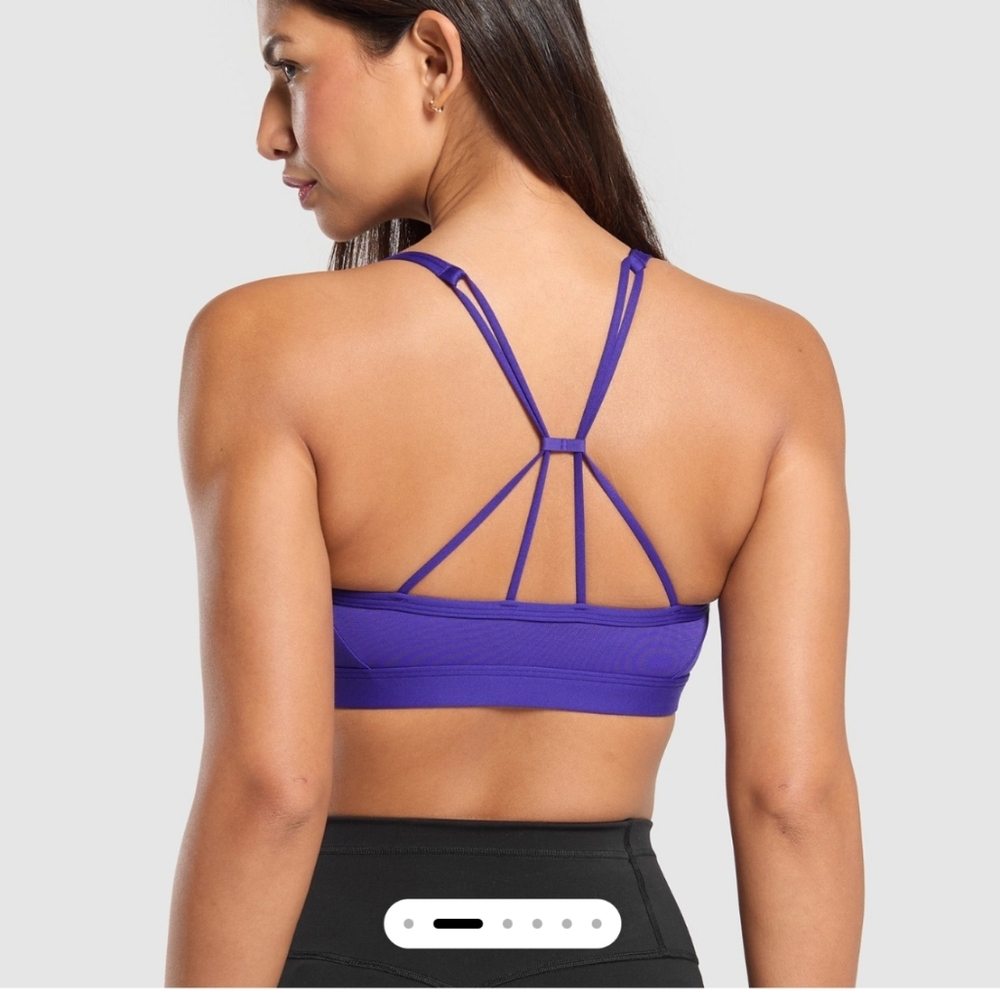 Gymshark Ruched Strapy Sports Bra - Cobalt